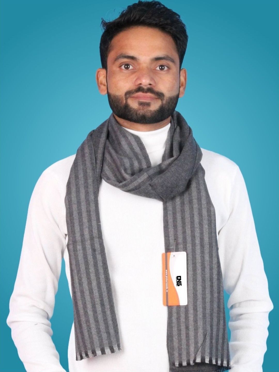 Daily Needs Shop Men Striped Merino Wool Mufflers