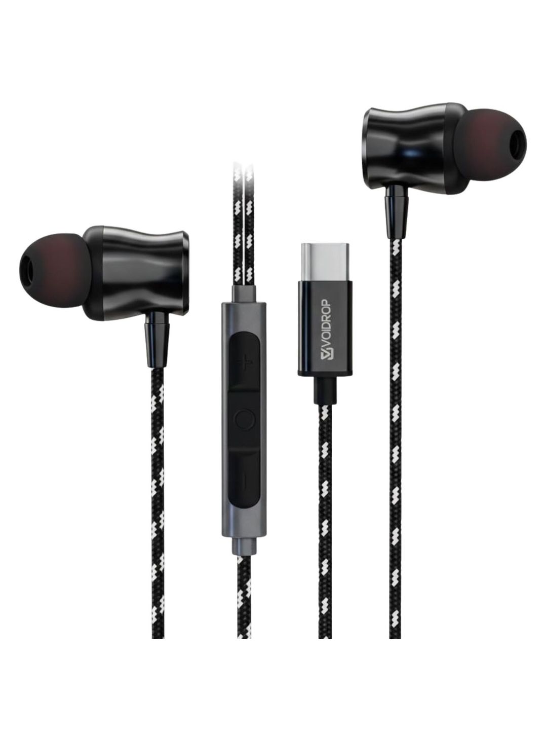 VoiDrop Printed USB-C Wired In Ear Headphones