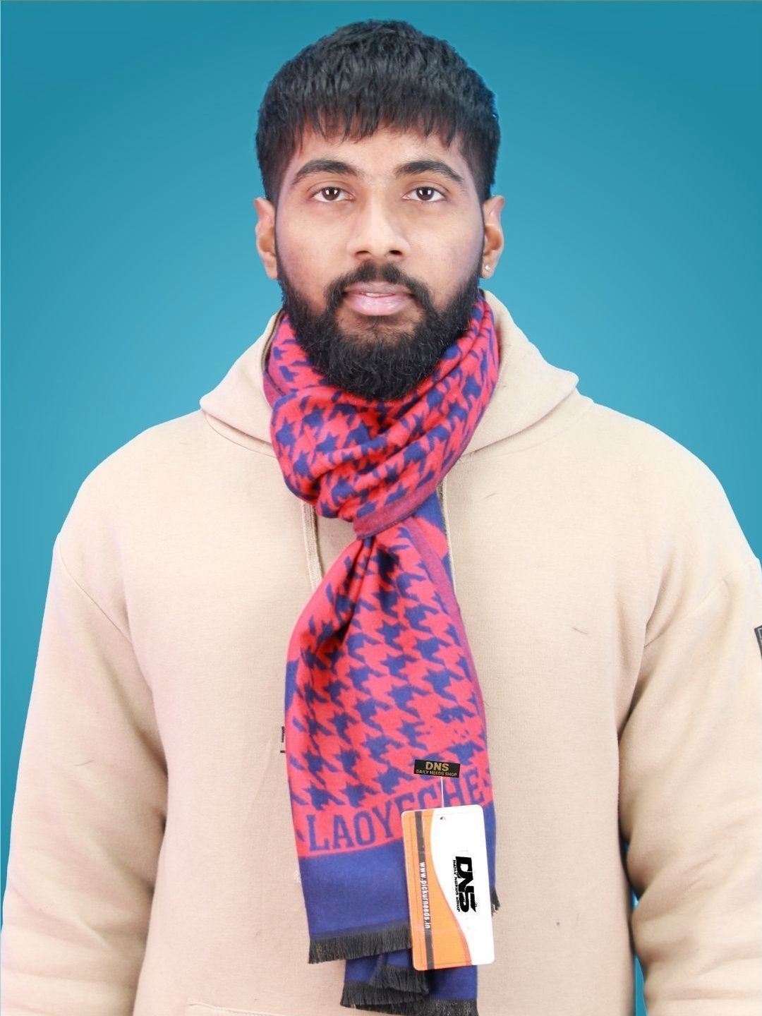 Daily Needs Shop Men Patterned Merino Wool Mufflers