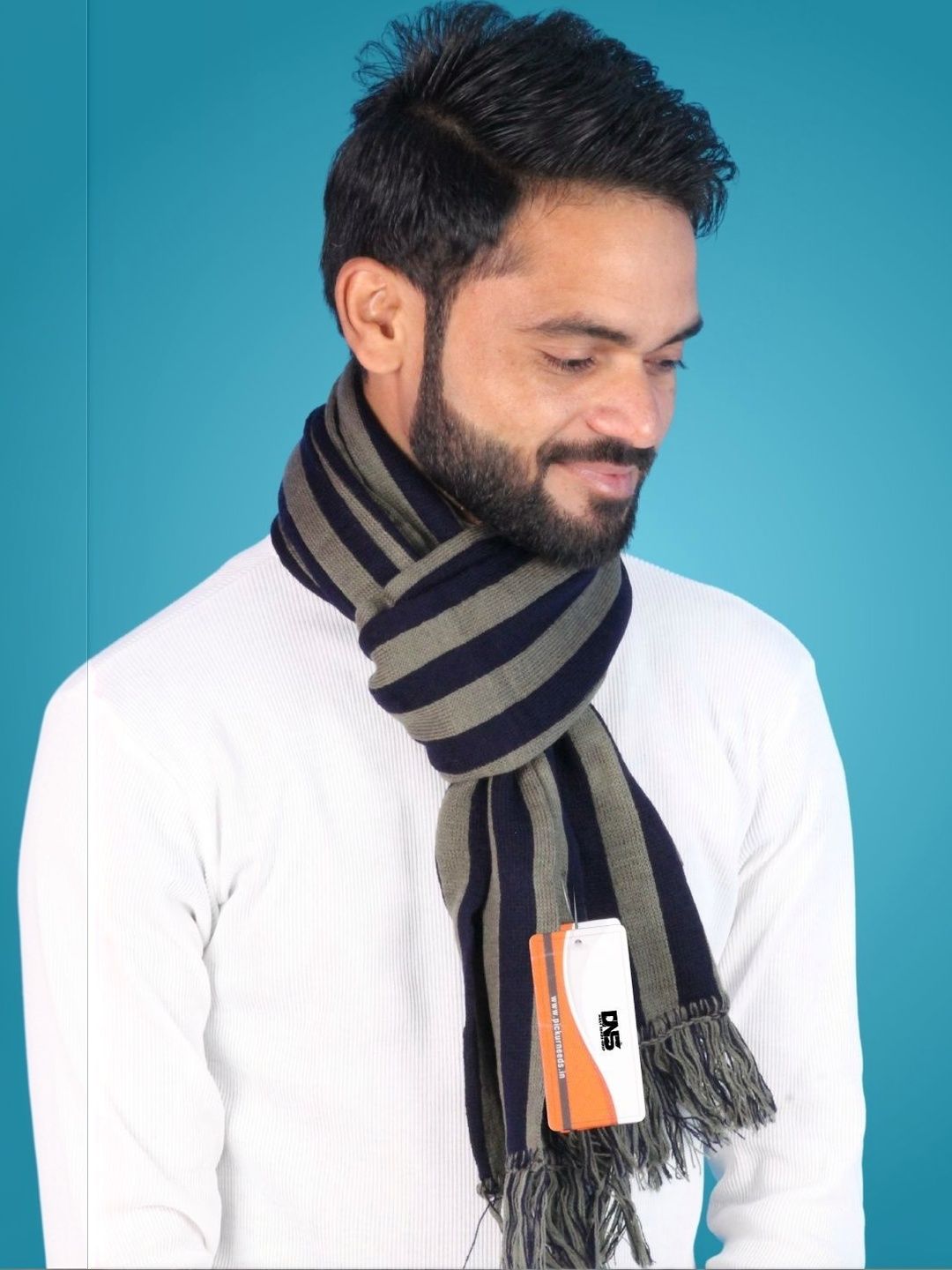 Daily Needs Shop Men Striped Merino Wool Mufflers