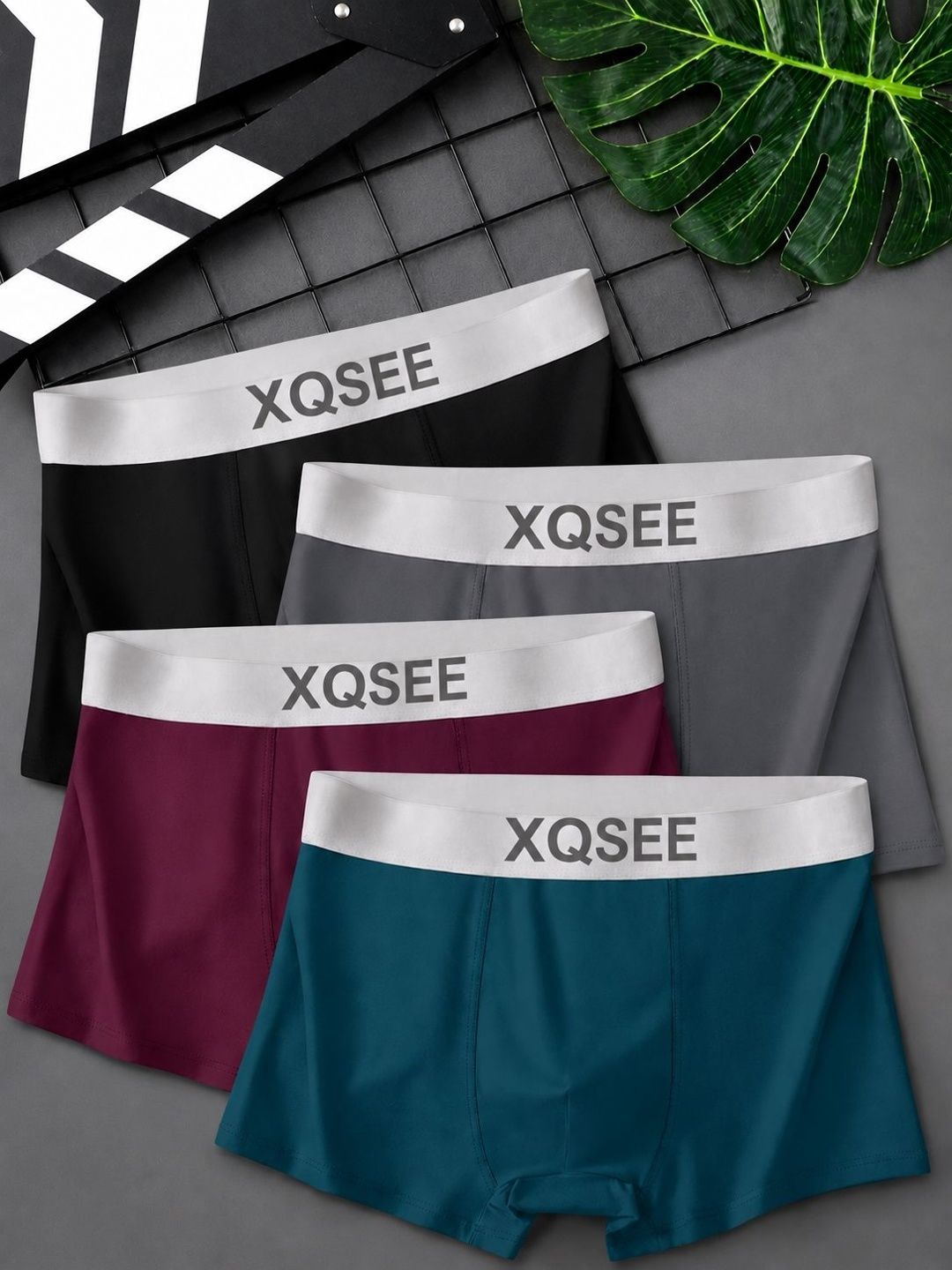 XQSEE Pack of 4 Solid Trunks
