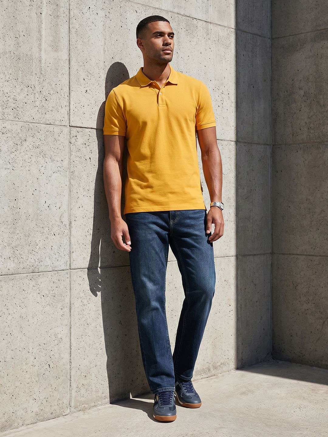 The Roadster Life Co. Polo Collar Pure Cotton T-shirt