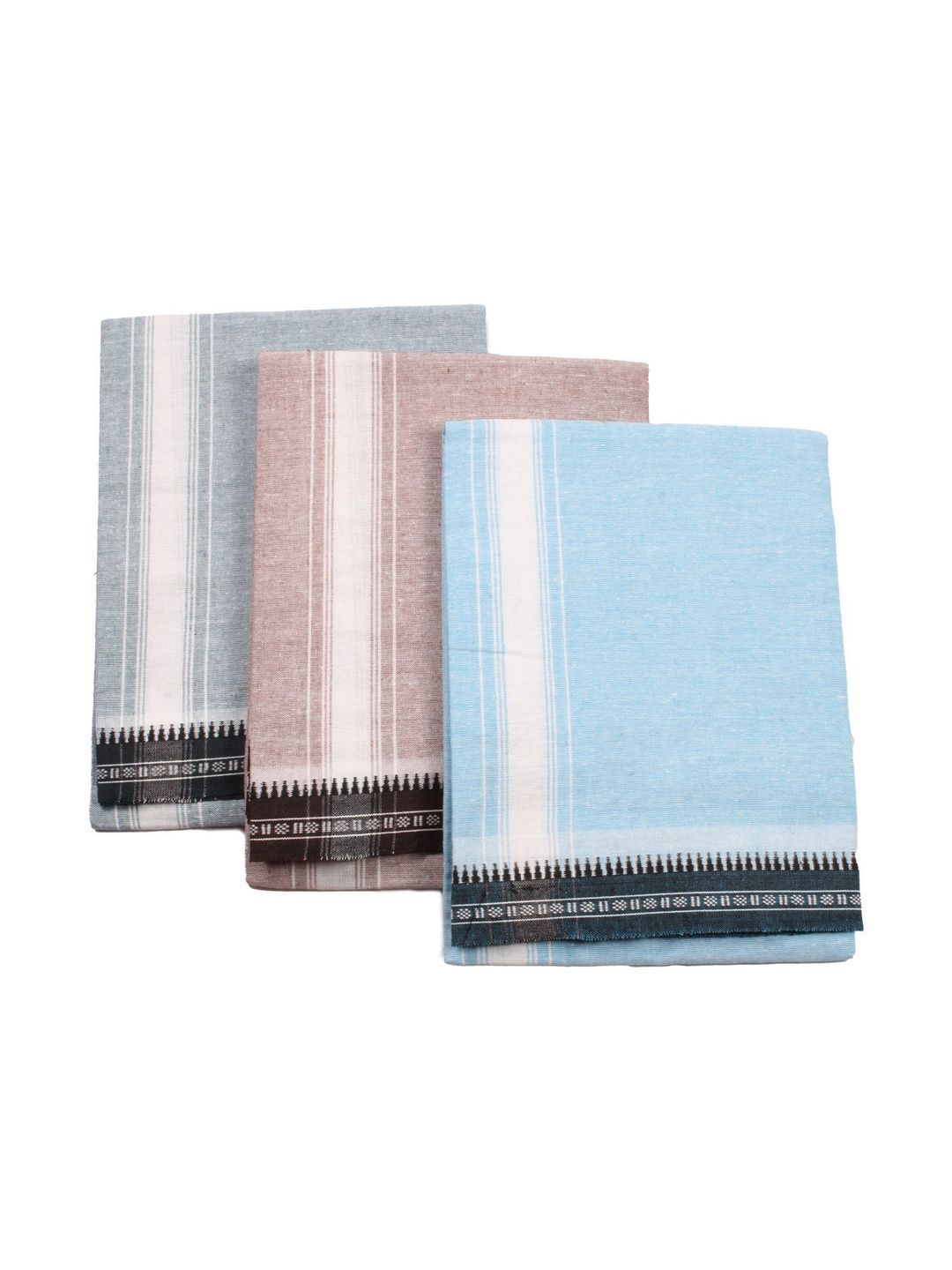 Sharan Elegance Men Striped Cotton Dhoti Dhotis