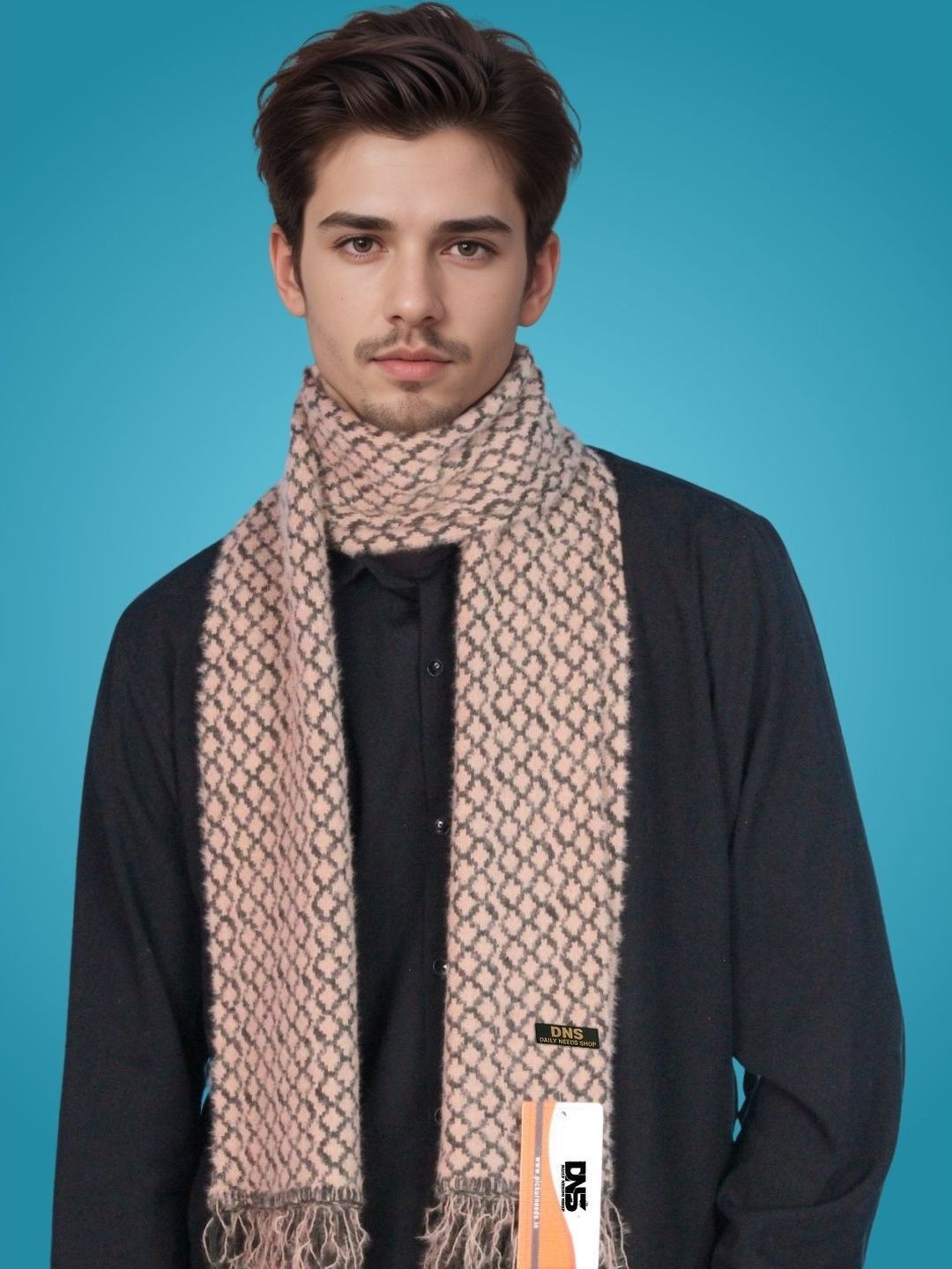 Daily Needs Shop Men Patterned Merino Wool Mufflers