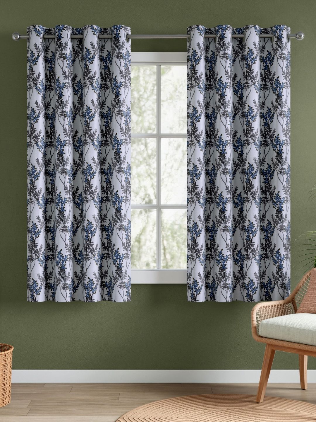RIVERMOOR Blue Set of 2 Window Curtain