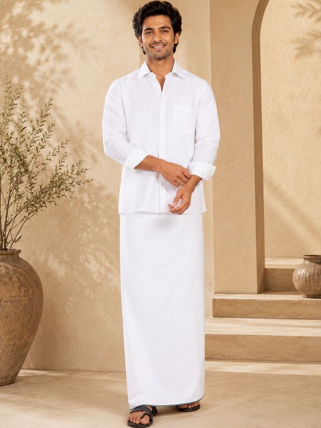 Shyam Handloom Men Cotton Dhoti Dhotis