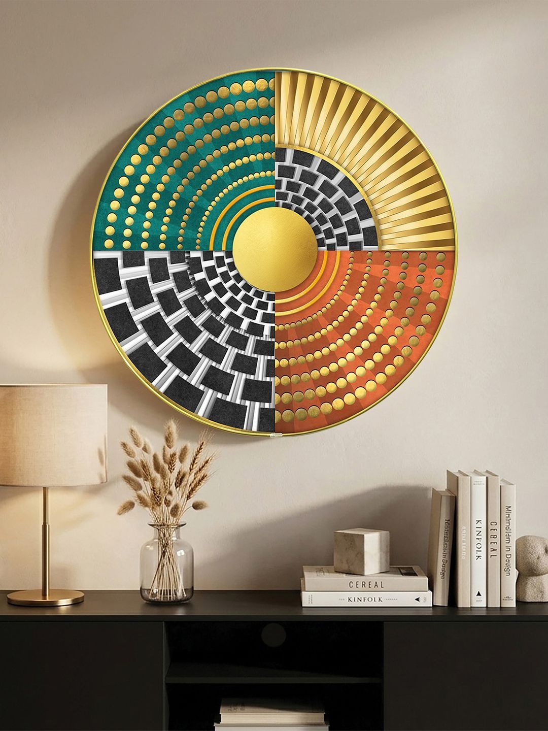 RANDOM RANDOM Multicoloured & Multicoloured Single Piece MDF Wall Paintings