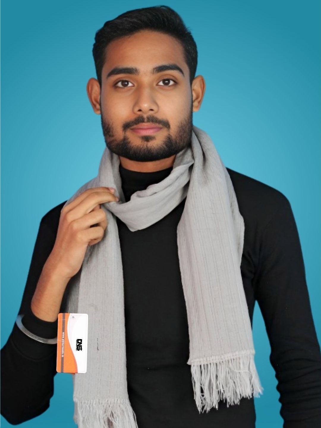 Daily Needs Shop Men Ribbed Merino Wool Mufflers