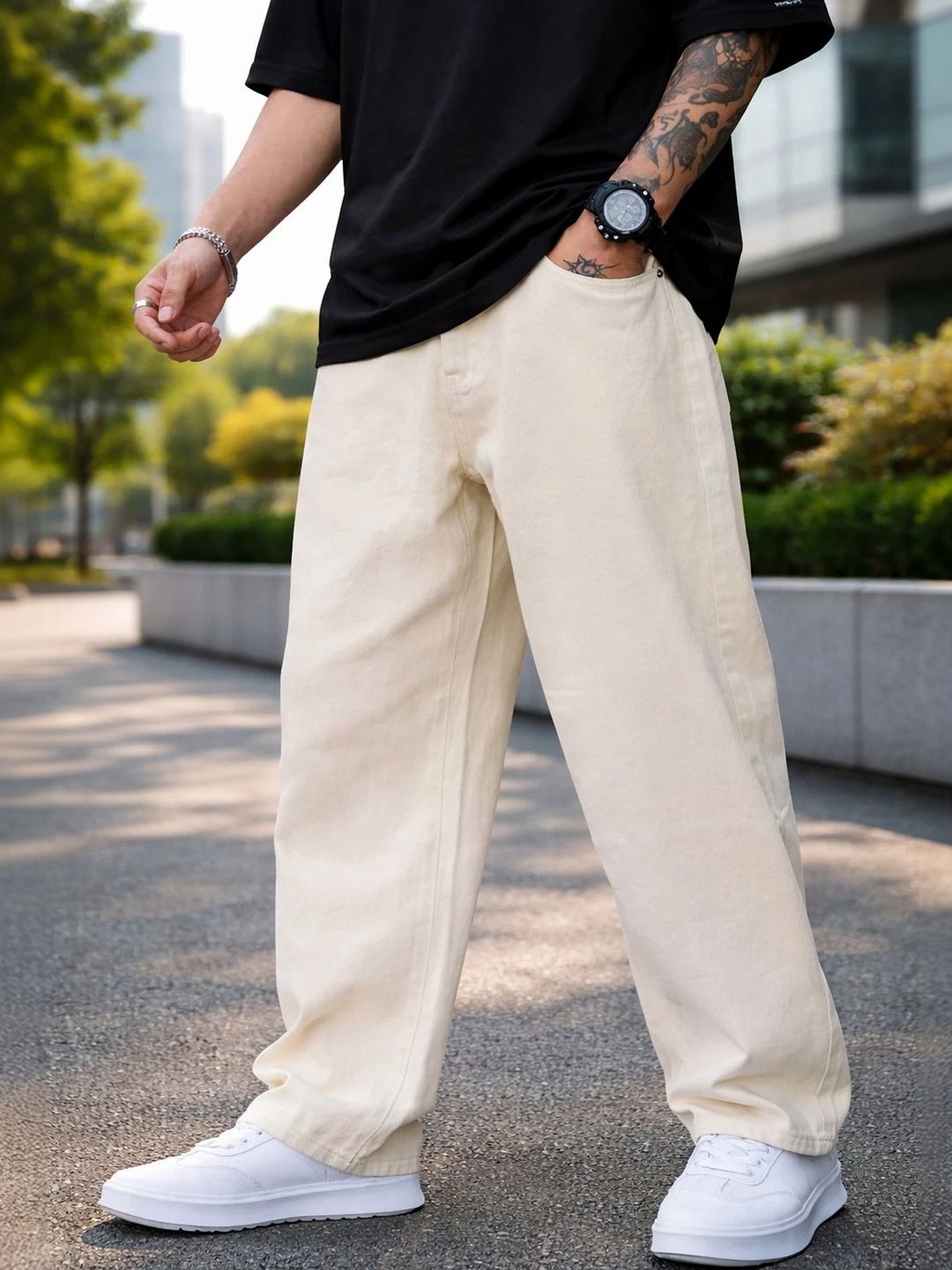 CLYVER Men Straight Fit Mid-Rise Jeans