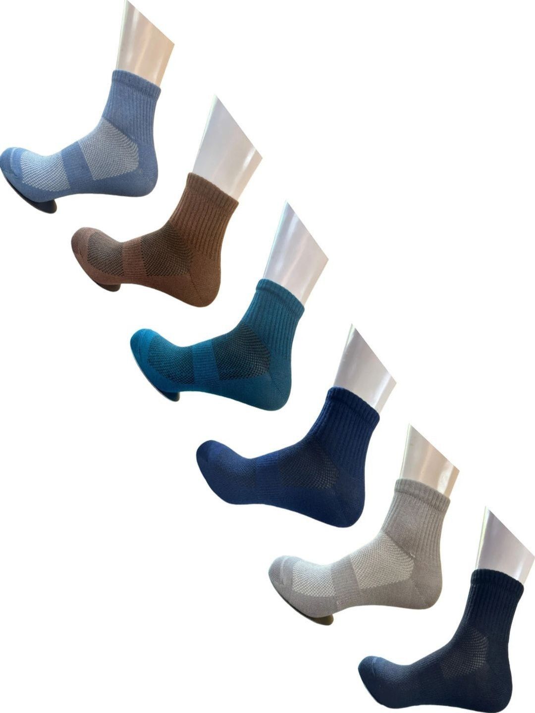 Ribbify Men Pack of 6 Cotton Assorted Socks