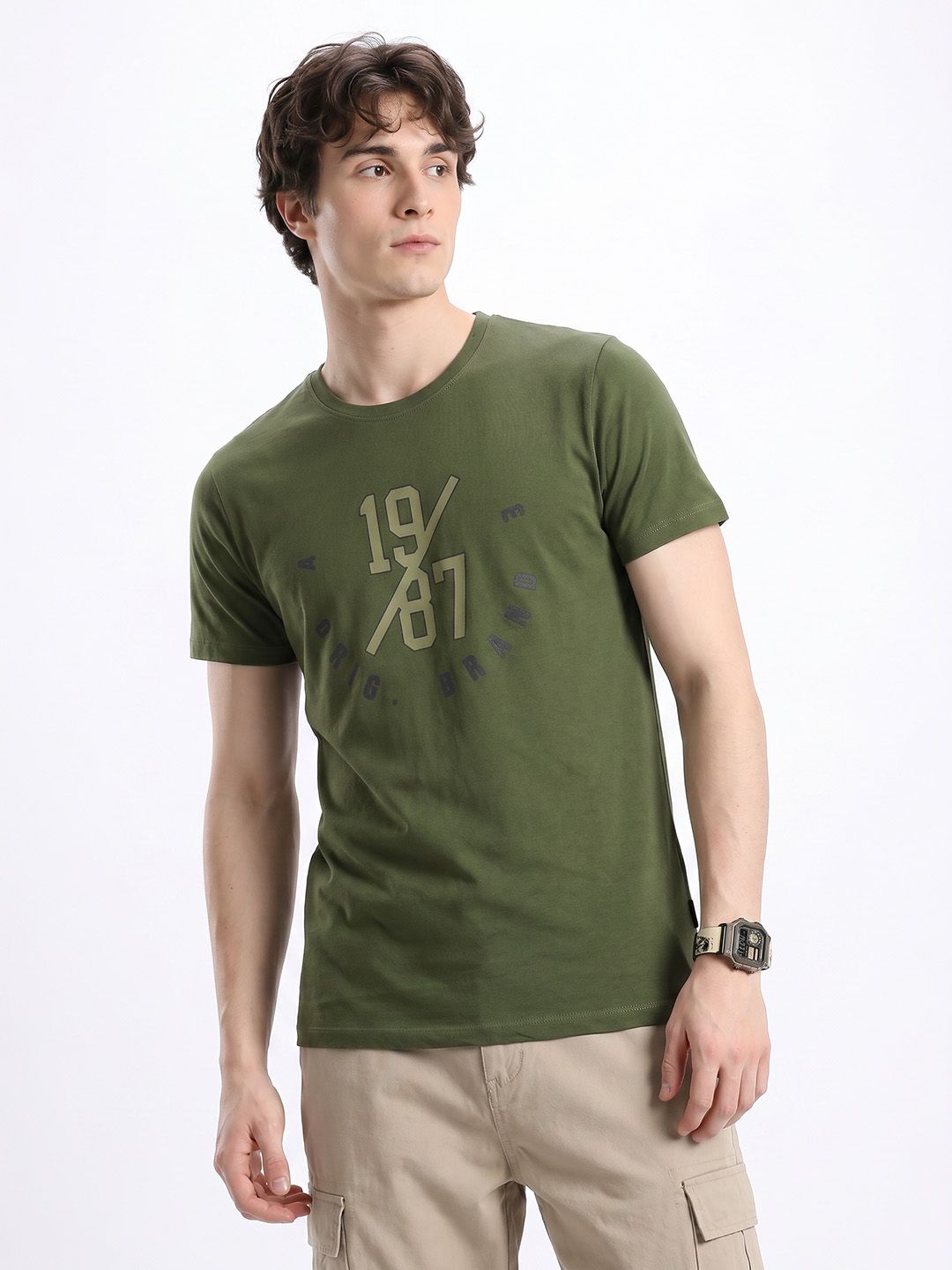 Aeropostale Brand Logo Printed Pure Cotton T-Shirt