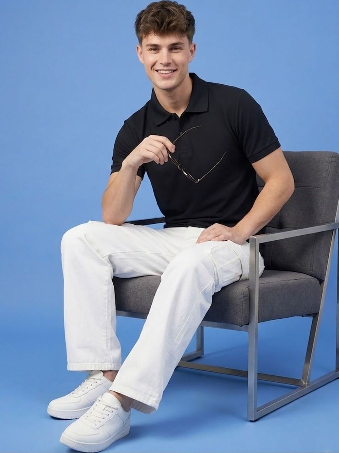 Moda Rapido Men Polo Collar T-shirt