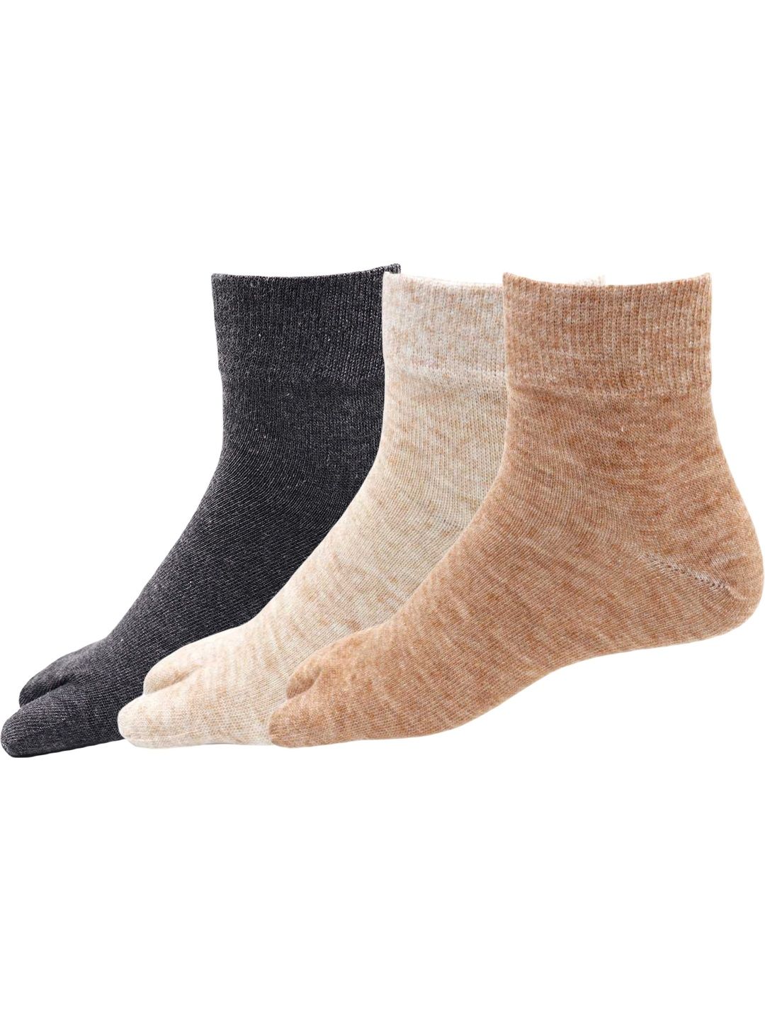 VAPINDIA Men Pack Of 3 Cotton Patterned Above Ankle Socks