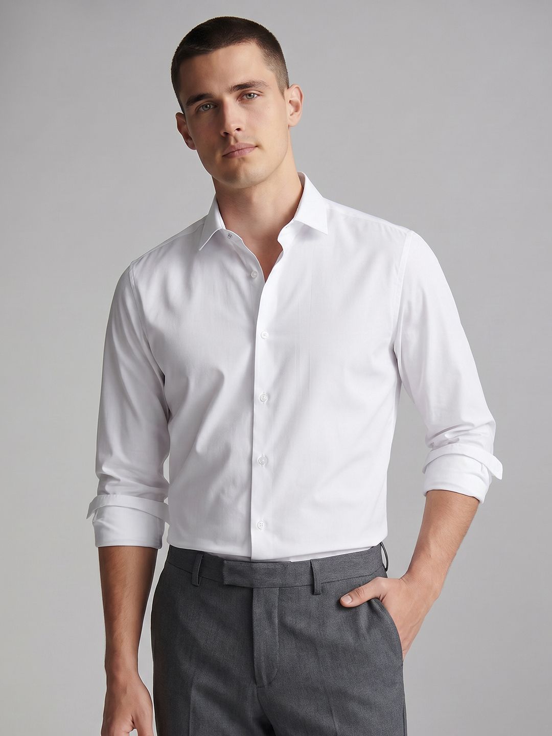 Slim Fit Smart Casual Shirt Louis Philippe Ath.Work Slim Fit Smart Casual Shirt
