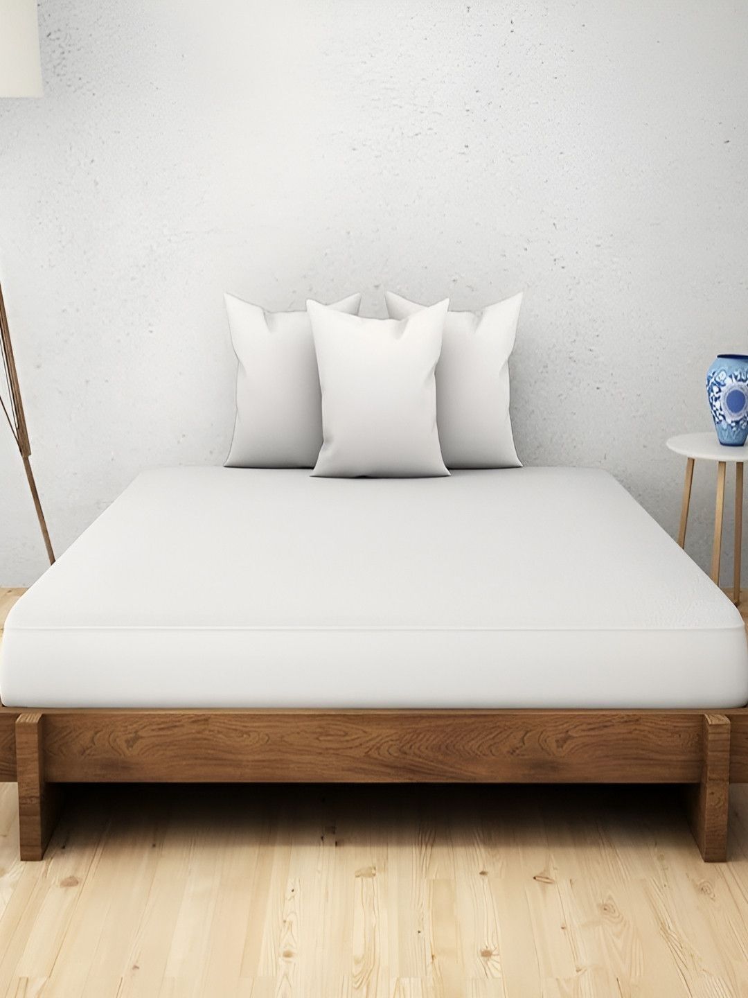 Welspun Welspun White Polyester Water Resistant Mattress Protector
