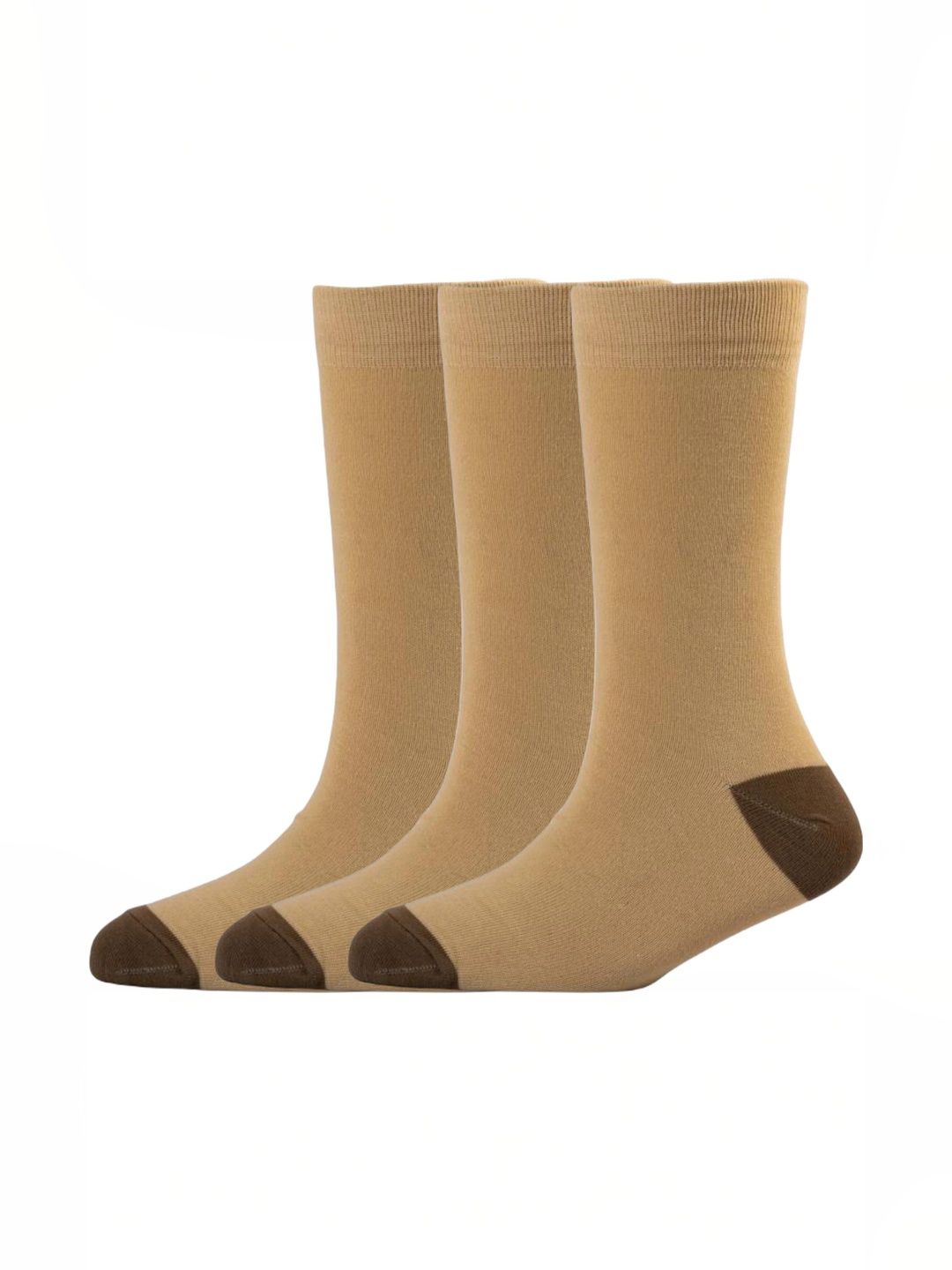 VAPINDIA Men Pack of 3 Cotton Colourblocked Calf Length Socks