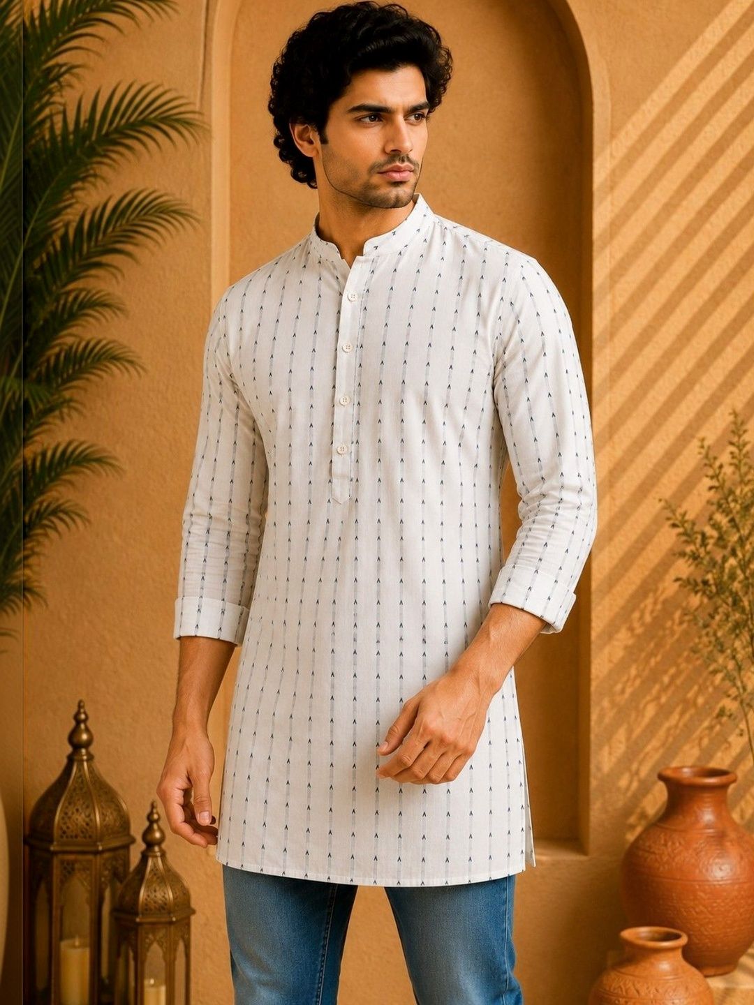 TATTVA Men Ethnic Motifs Printed Kurta