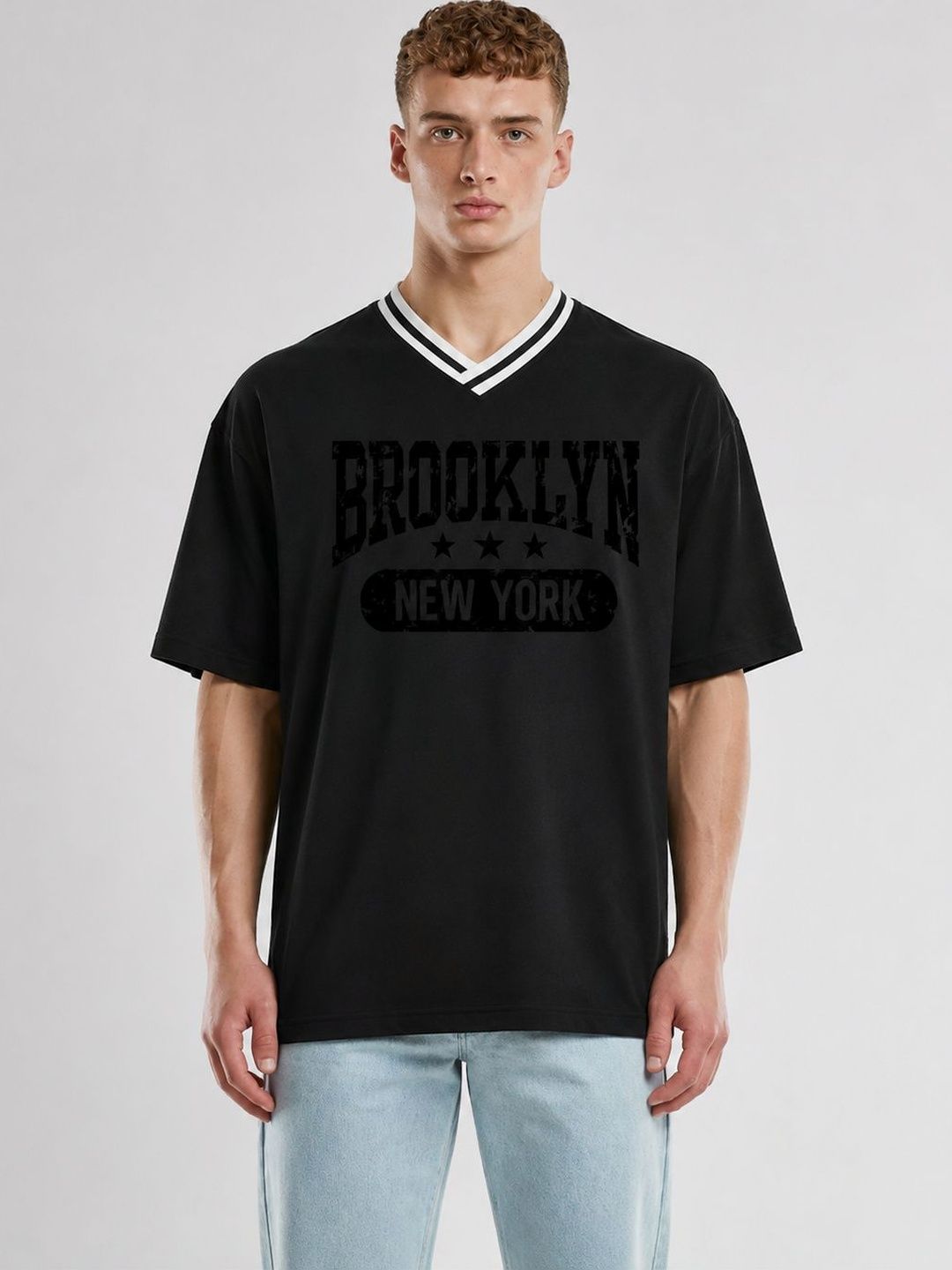 YUTA Men Brooklyn Jersey Black Tshirt
