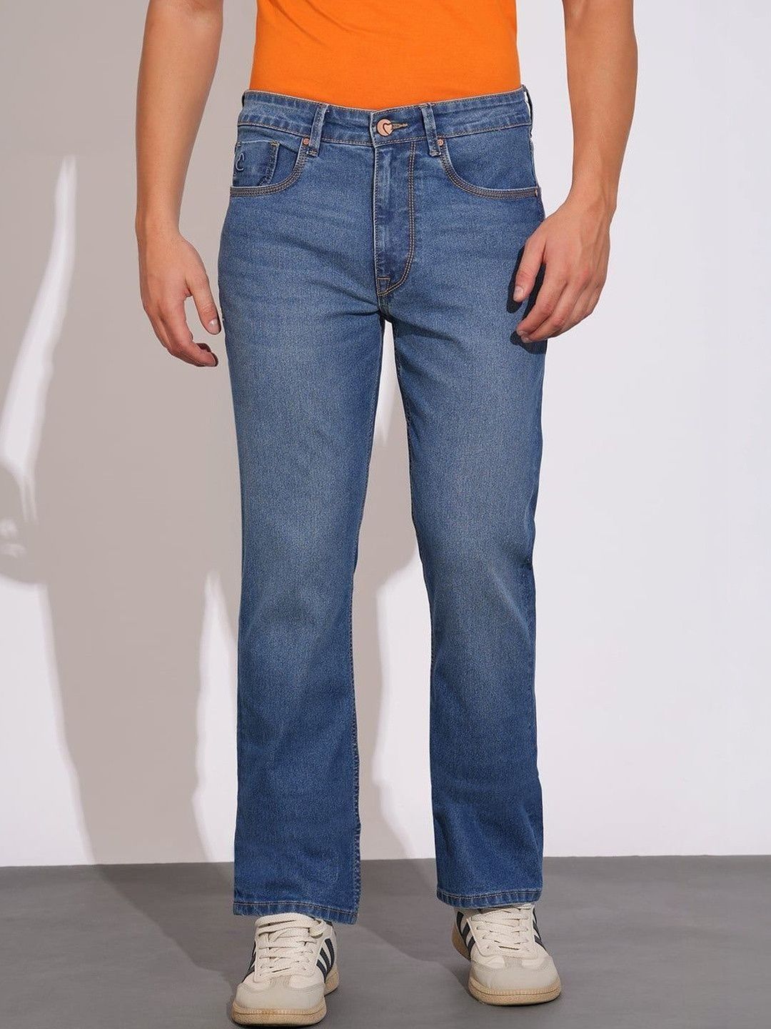 Being Human Men Skanders Bootcut Mid-Rise Light Fade Stretchable Jeans
