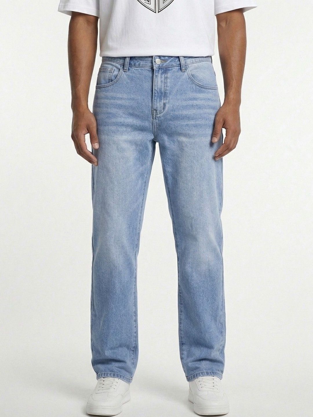 HERE&NOW Men Relaxed Fit Mid-Rise Stretchable Jeans