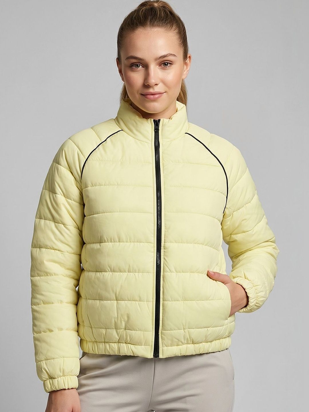 HRX by Hrithik Roshan Women Stand Collar Puffer Jacket