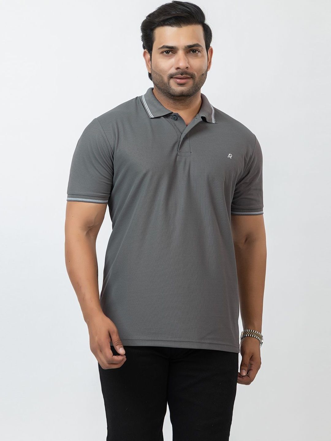 AMERICAN PIE Men Brand Logo Polo Collar T-shirt