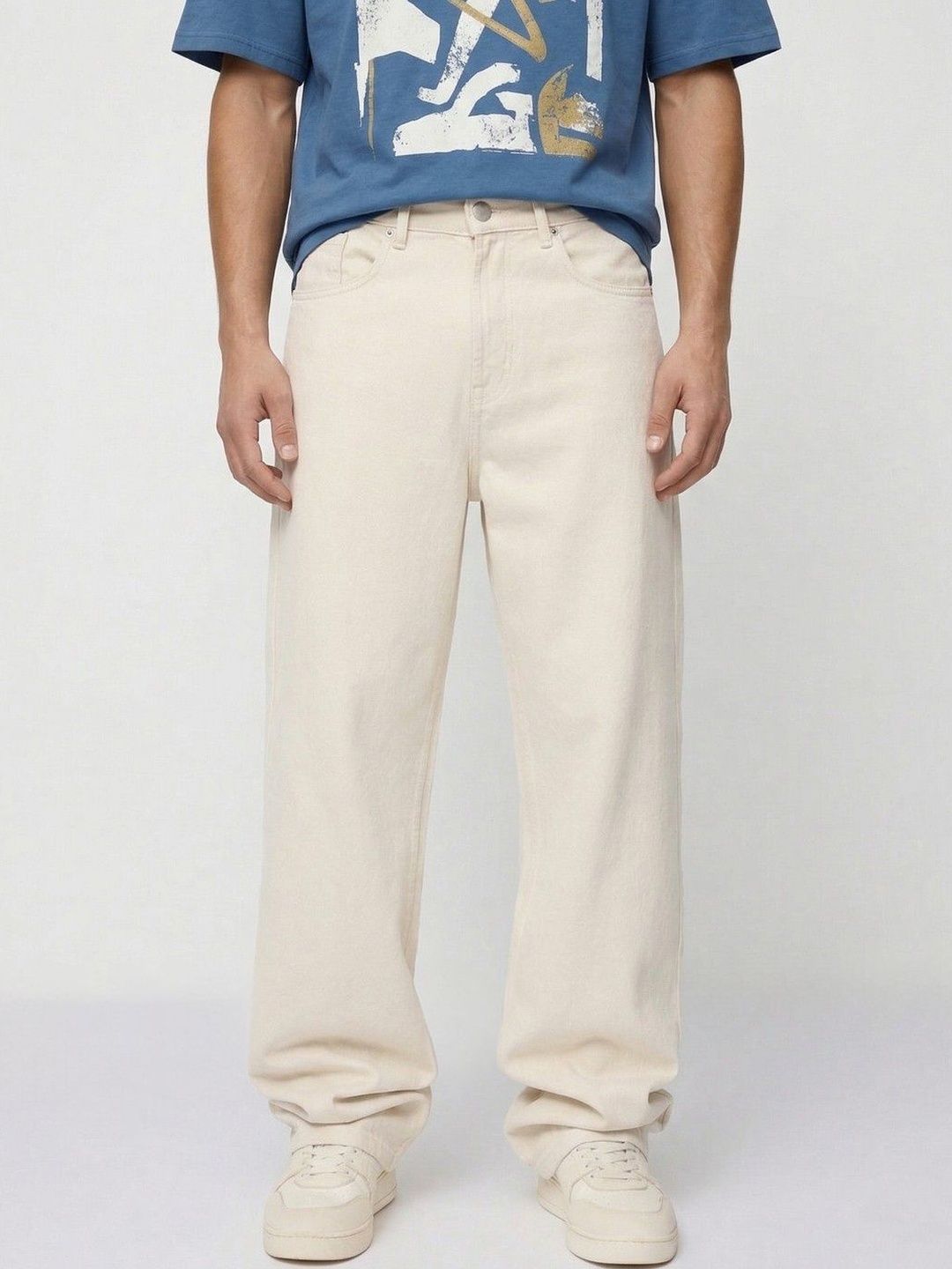 HERE&NOW Men Relaxed Fit Mid-Rise Stretchable Jeans