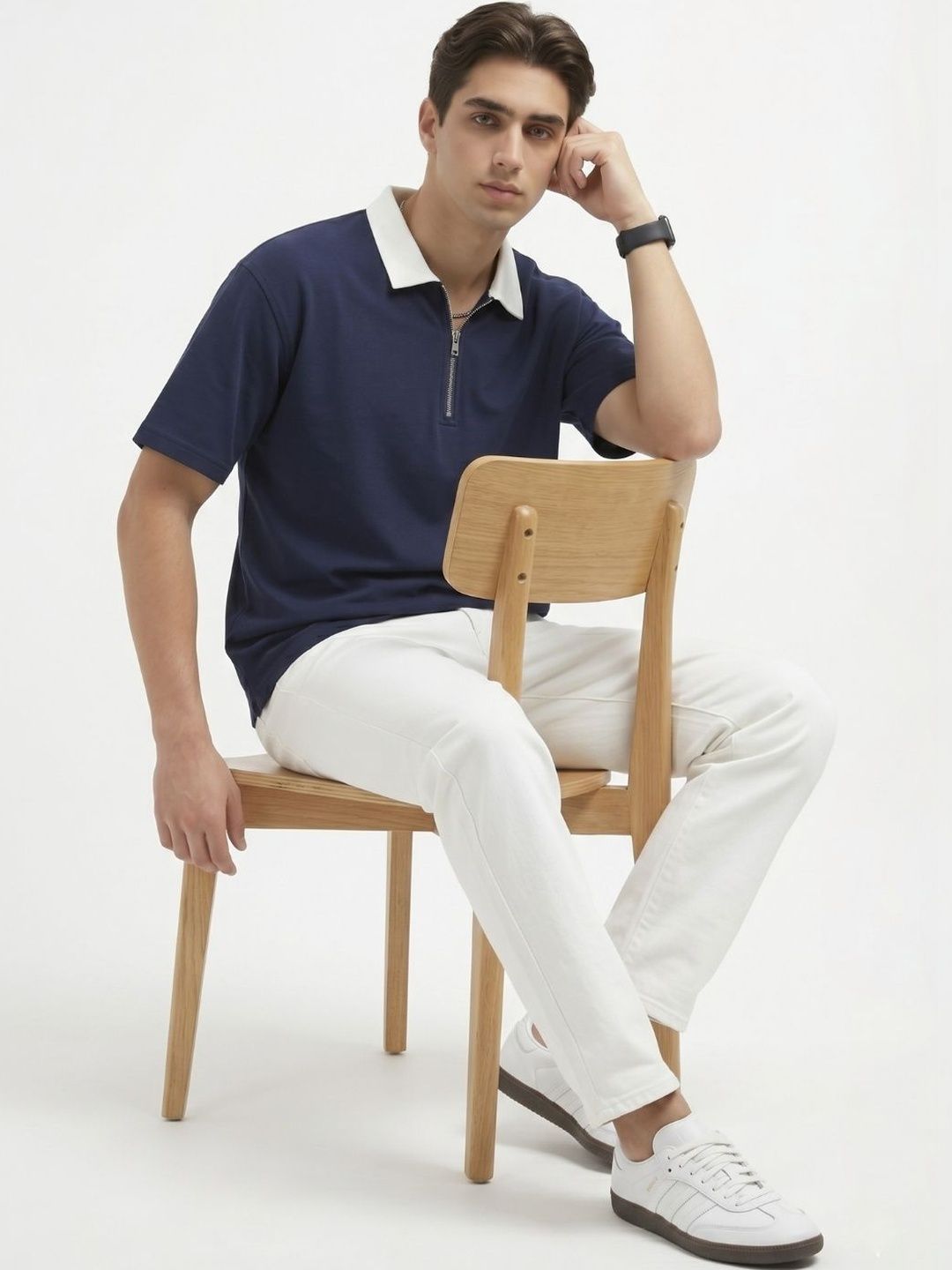 Moda Rapido Men Polo Collar T-shirt