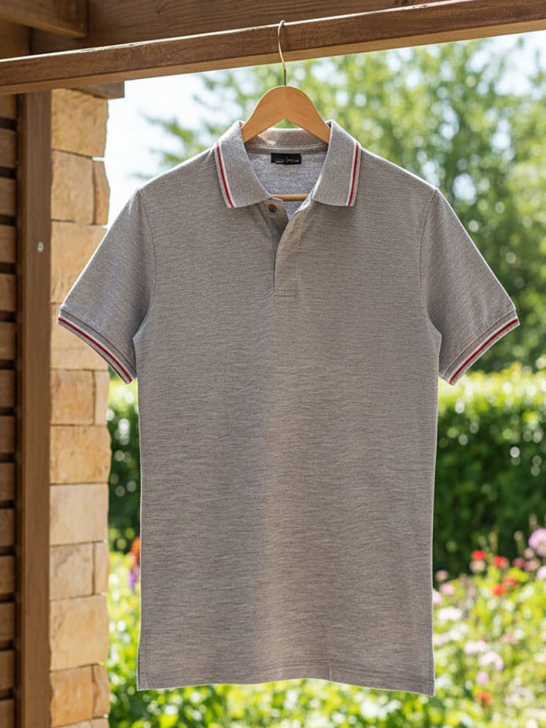 Moda Rapido Men Polo Collar Pockets T-shirt