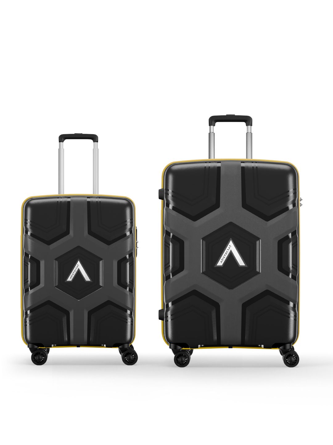 Buy Aristocrat Rock Set Of 2 Textured Hard Suitcase Trolley Bag