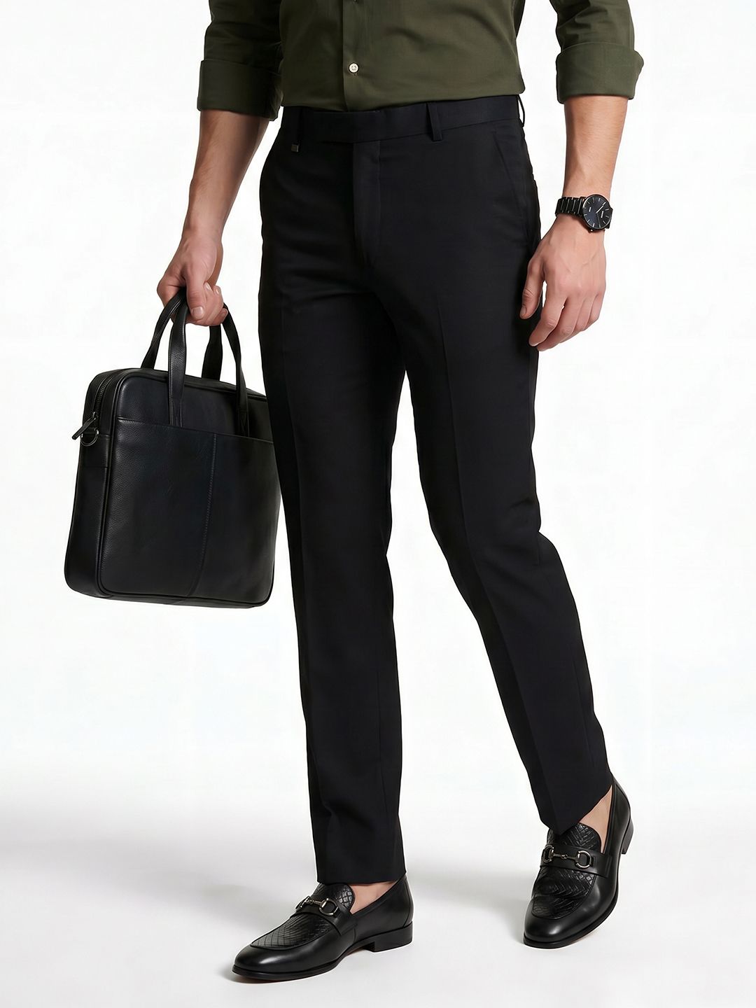 Integriti Men Slim Fit Formal Trousers