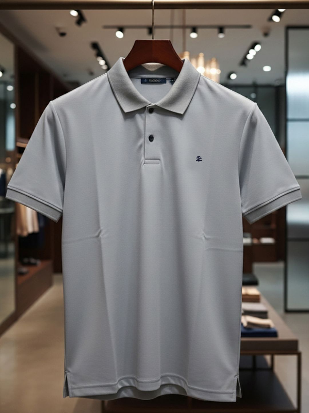 Moda Rapido Men Brand Logo Polo Collar T-shirt