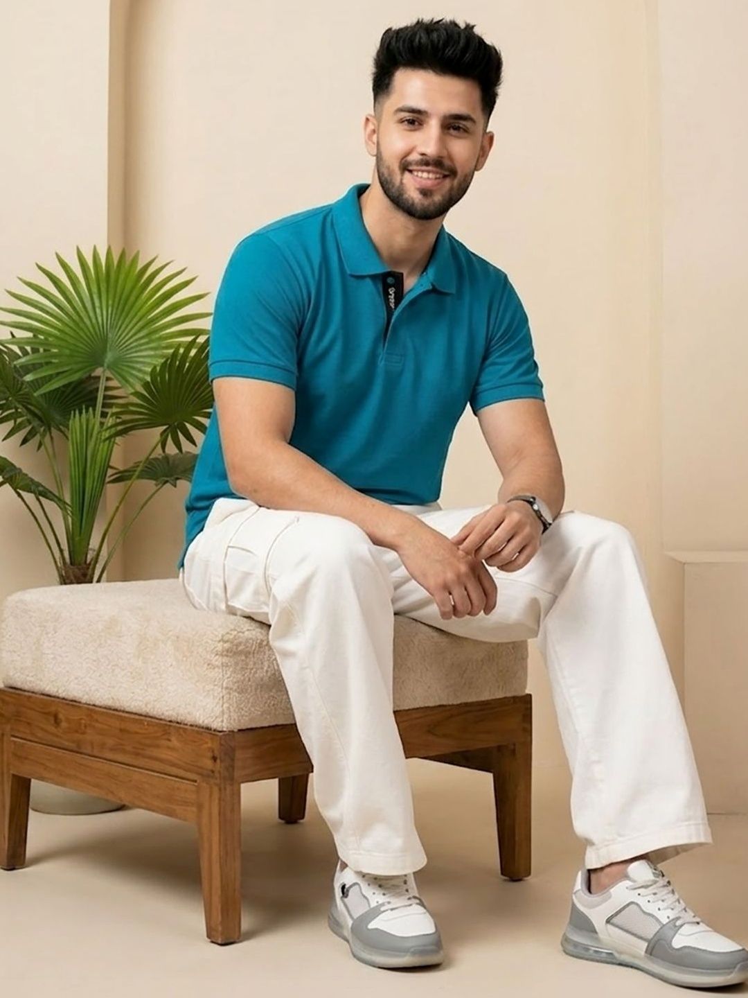 Moda Rapido Men Polo Collar T-shirt