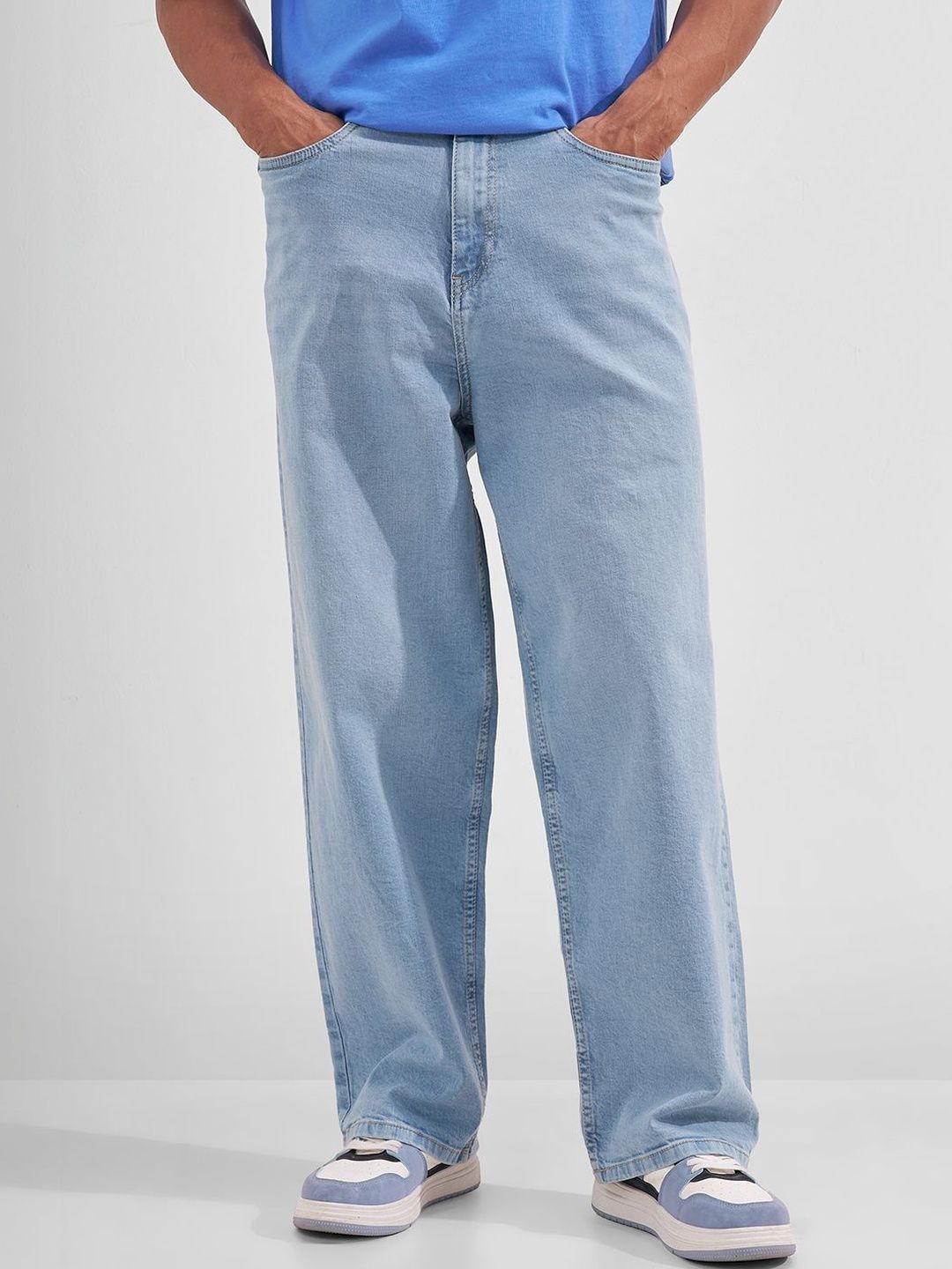 Highlander Men Blue Baggy Drop Crotch Jeans