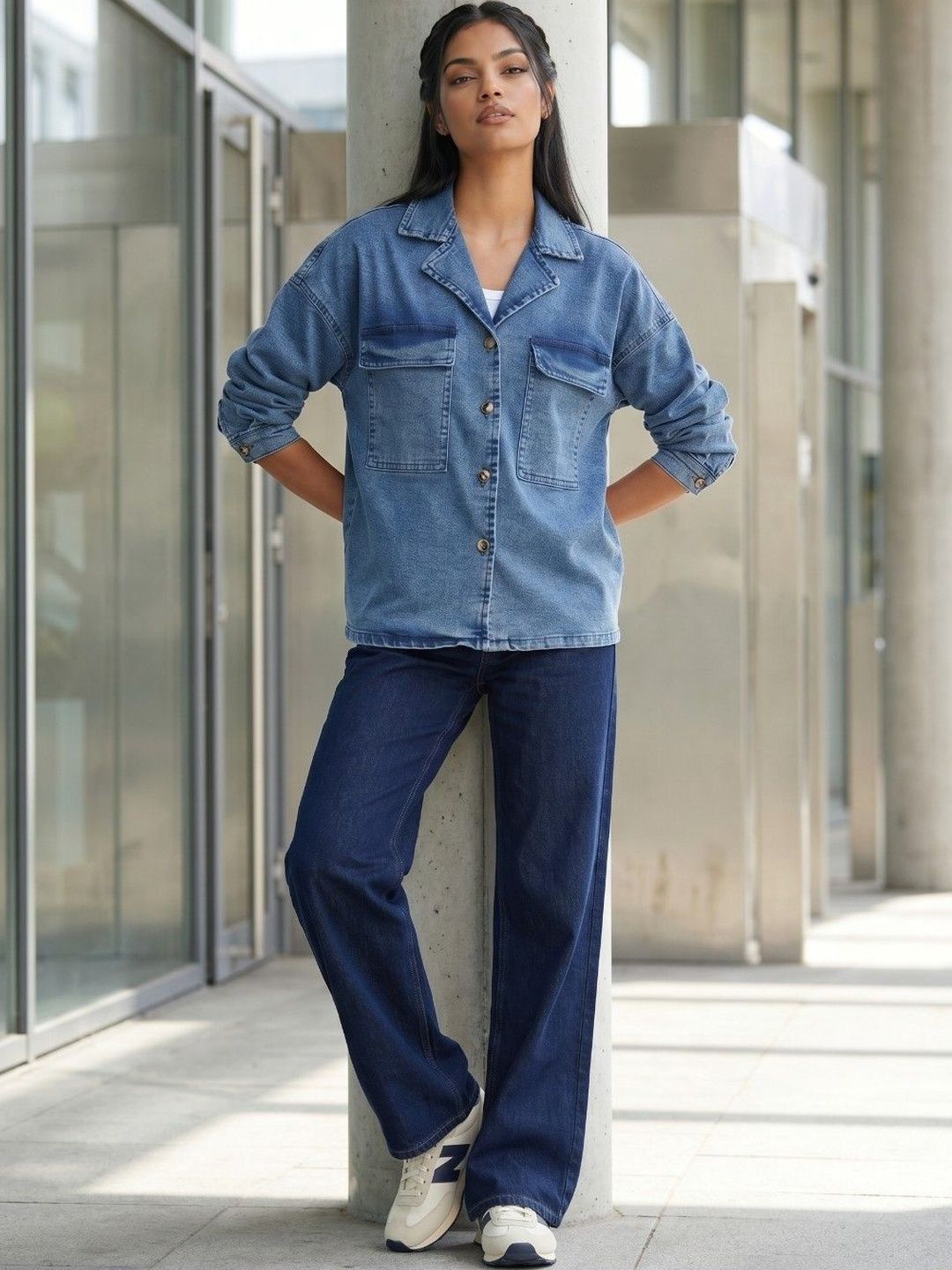 glitchez Women Lightweight Denim Jacket