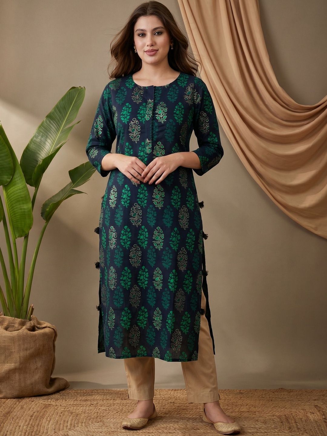Sangria Women Ethnic Motifs Printed Indie Prints Kurta