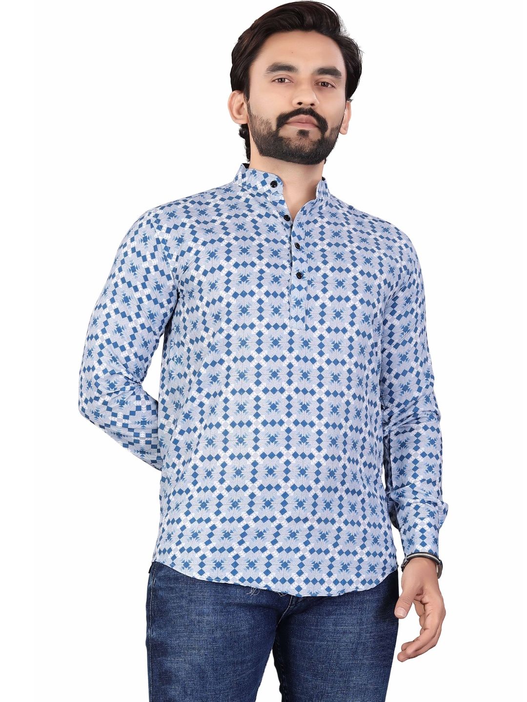 SEDUM SESTRI Men Geometric Printed Kurta