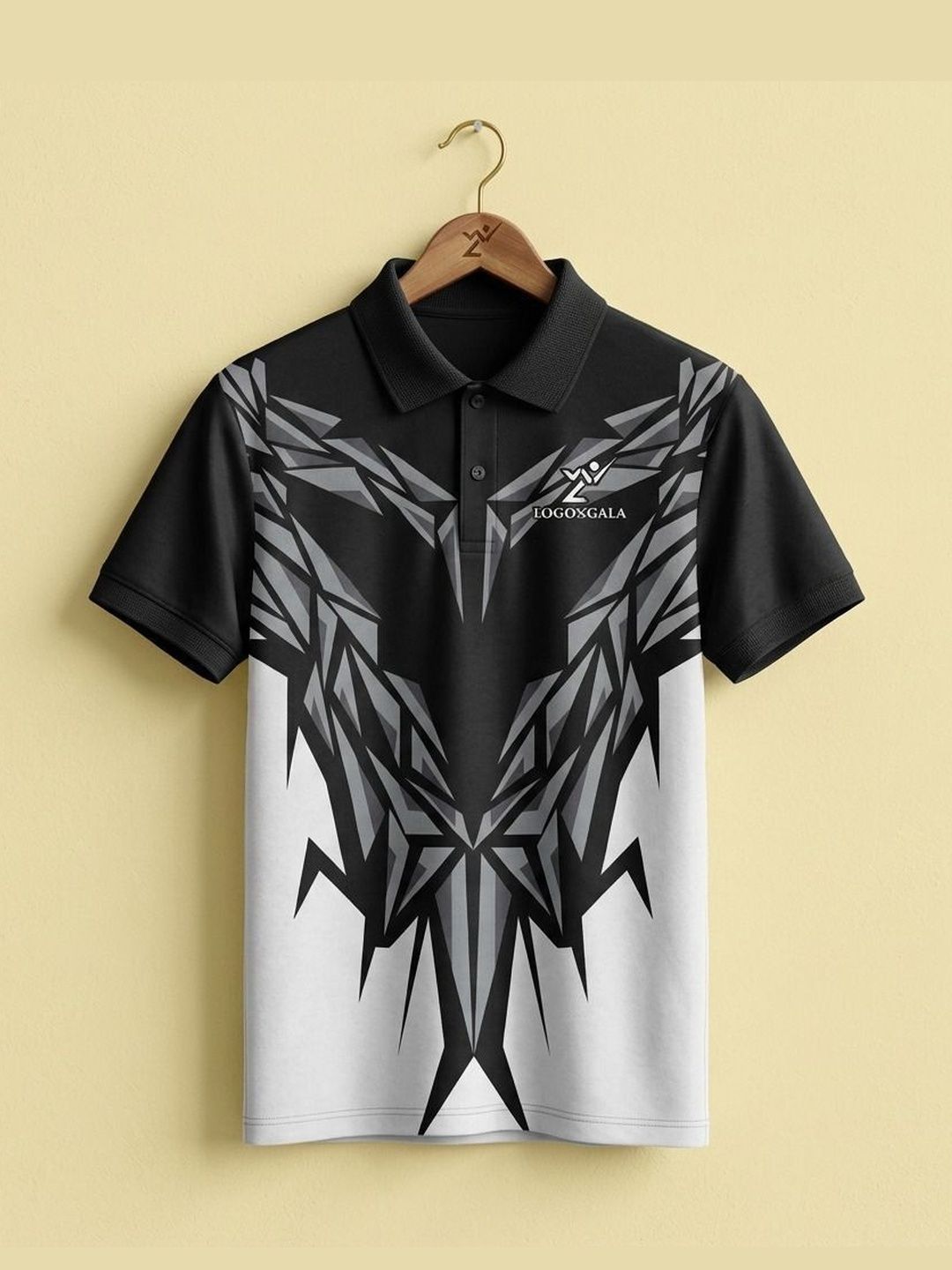 Lookswala Men Printed Polo Collar T-shirt