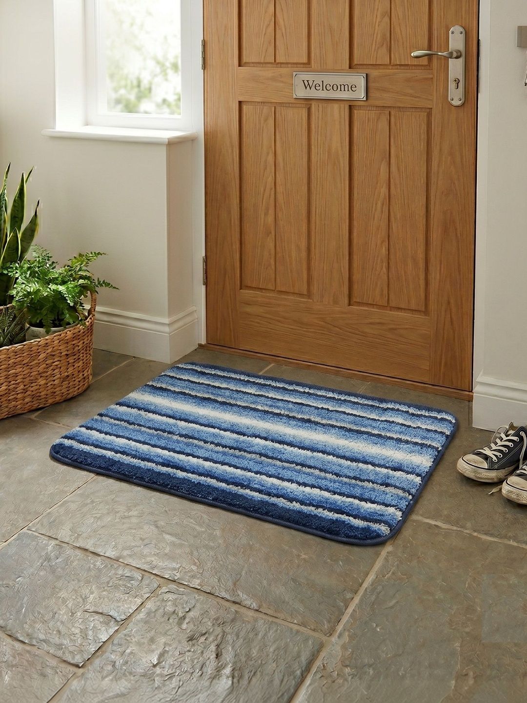 AaHo Decor AaHo Decor Blue  High Absorbent Doormat