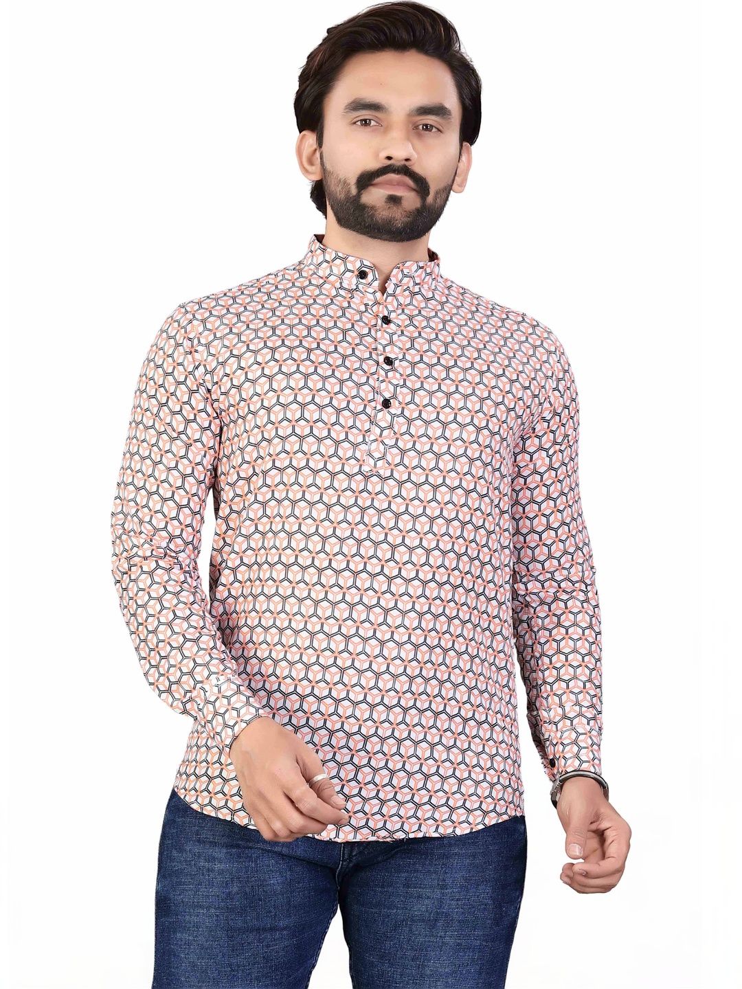 SEDUM SESTRI Men Geometric Printed Kurta