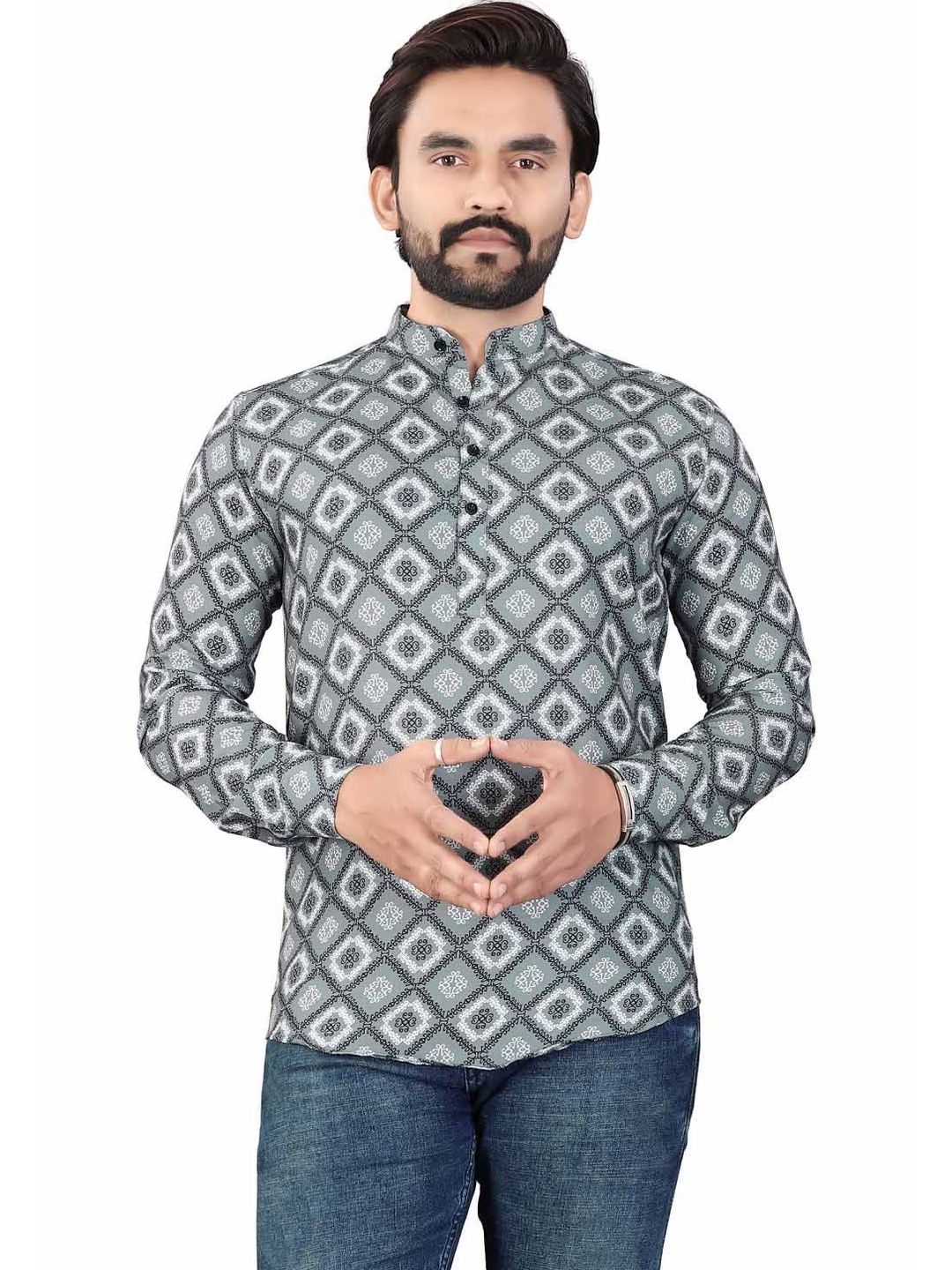SEDUM SESTRI Men Geometric Printed Kurta