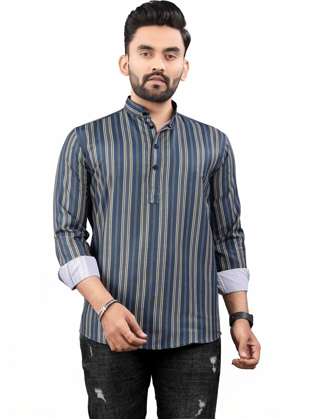 SEDUM SESTRI Men Striped Kurta