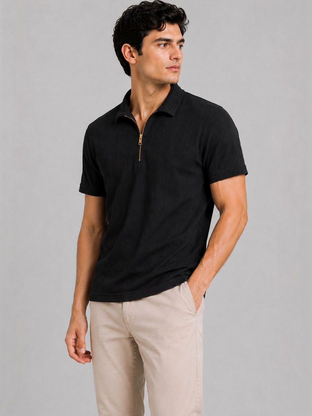 SZN Men Polo Collar T-shirt