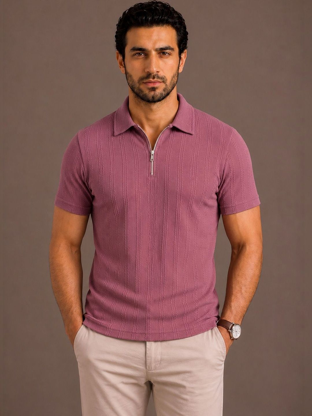SZN Men Polo Collar T-shirt