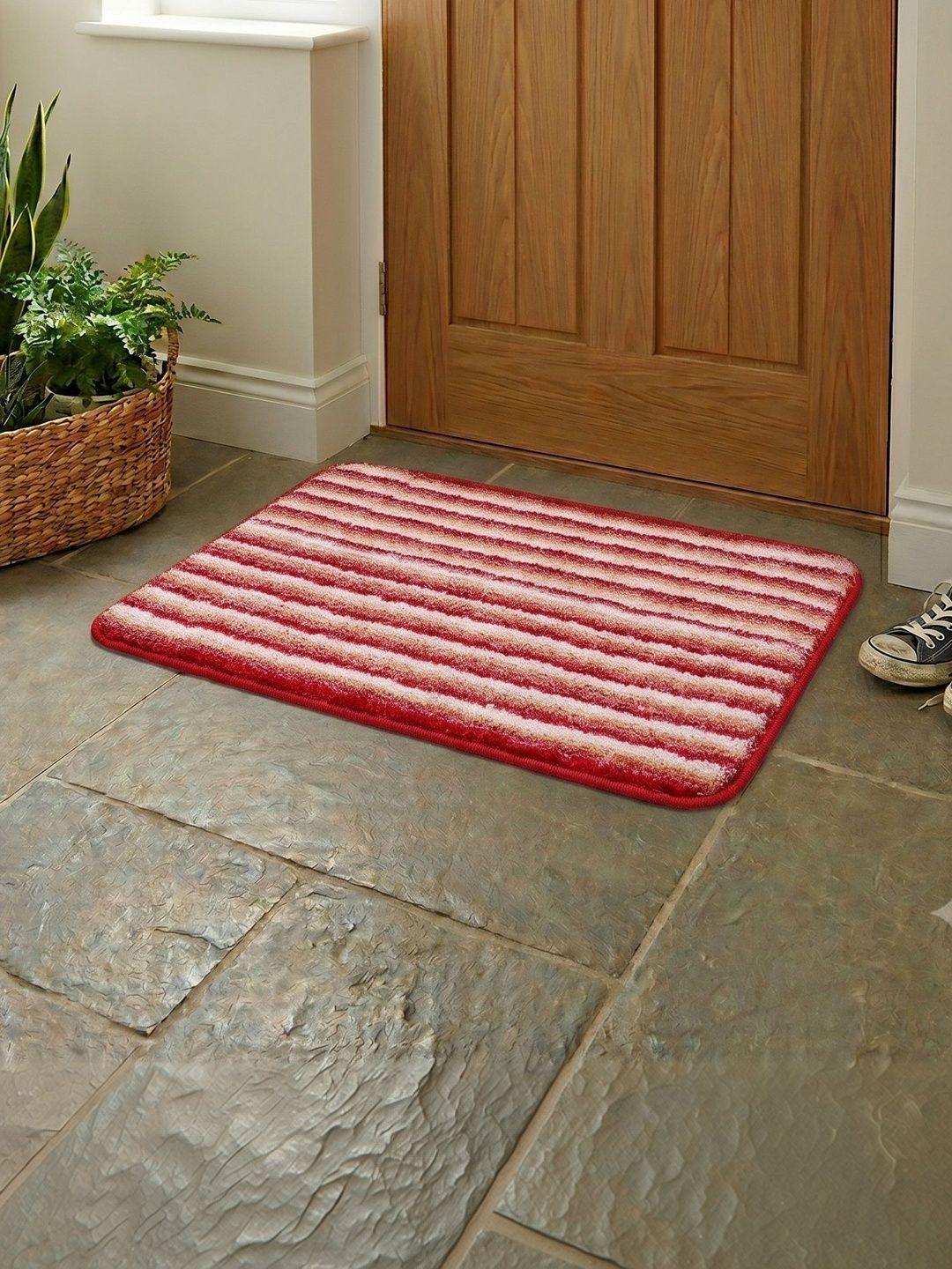 AaHo Decor AaHo Decor Red High Absorbent Doormat