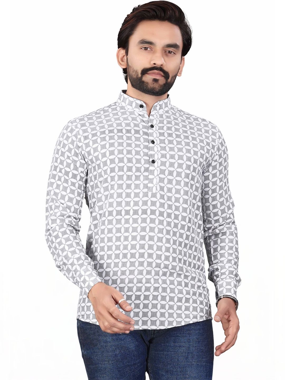 SEDUM SESTRI Men Geometric Printed Kurta