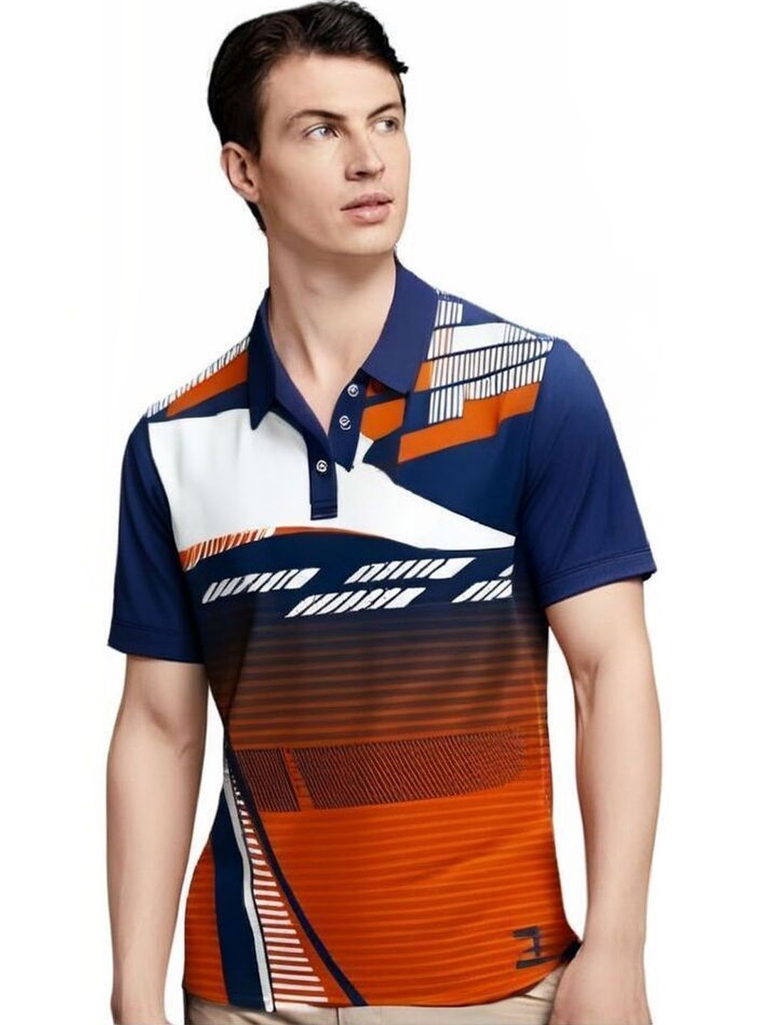 Lookswala Men Printed Polo Collar T-shirt