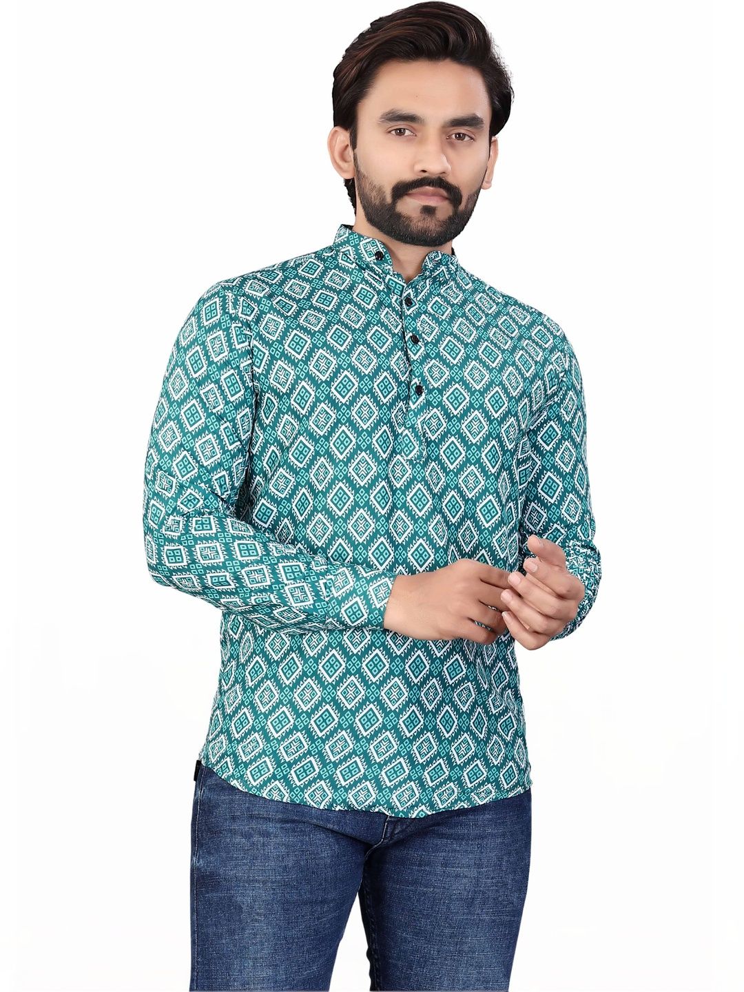 SEDUM SESTRI Men Geometric Printed Kurta