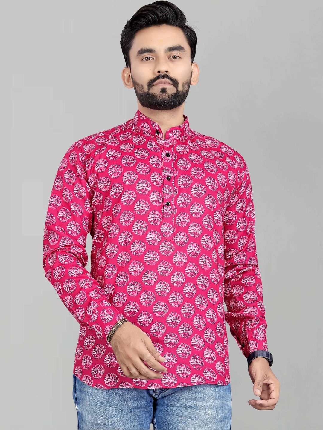 SEDUM SESTRI Men Floral Printed Kurta