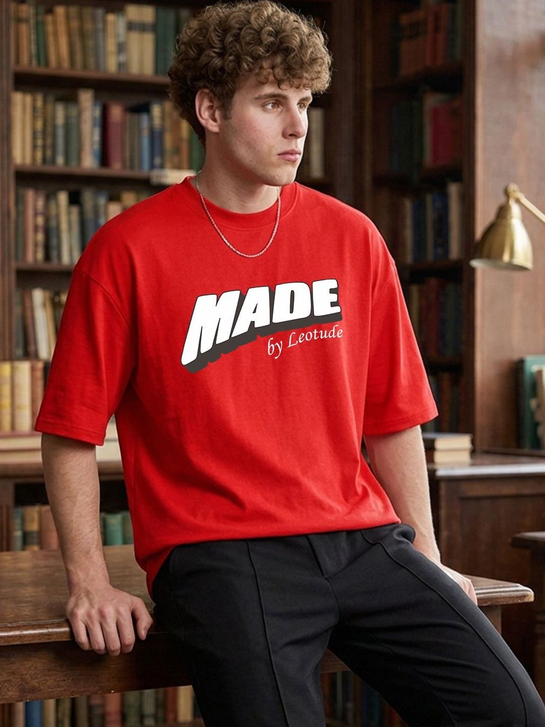 JUST ROAR Men Typography Printed T-shirt